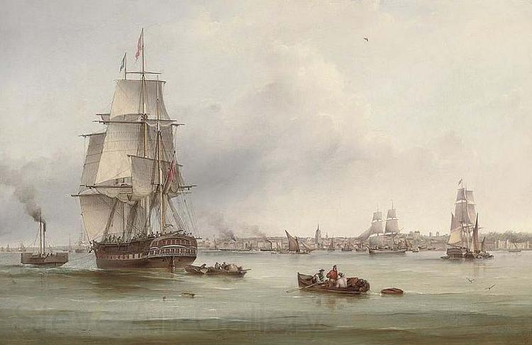Samuel Walters The three-masted merchantman Spain oil painting art